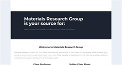 Desktop Screenshot of materialsresearchgroup.com